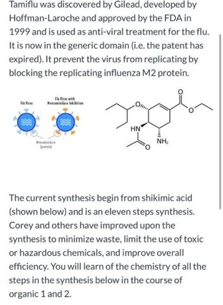 Who developed Tamiflu